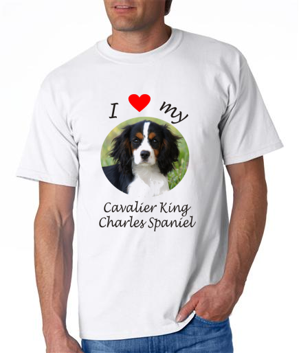 Dogs - Cavalier King Charles Spaniel Picture on a Mens Shirt